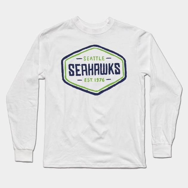 Seattle Seahaaaawks 15 Long Sleeve T-Shirt by Very Simple Graph